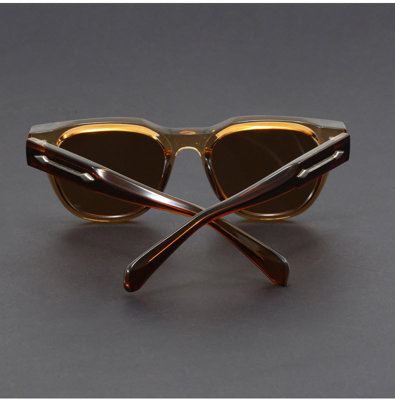 Small square propionate pin inserted sunglasses