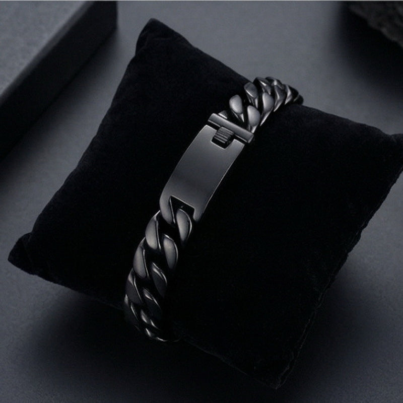Minimalist titanium steel bracelet