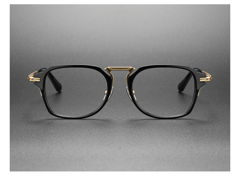 Handcrafted retro square acetate eyeglass frame