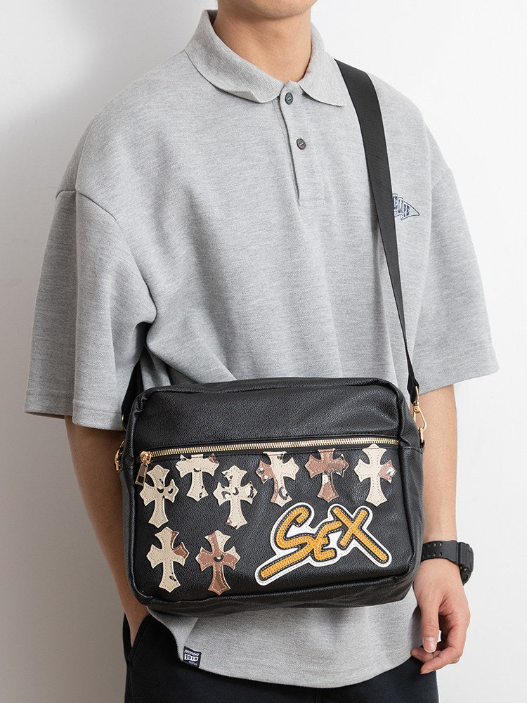 Chrome Hearts Camouflage Sports PU Leather Crossbody Bag