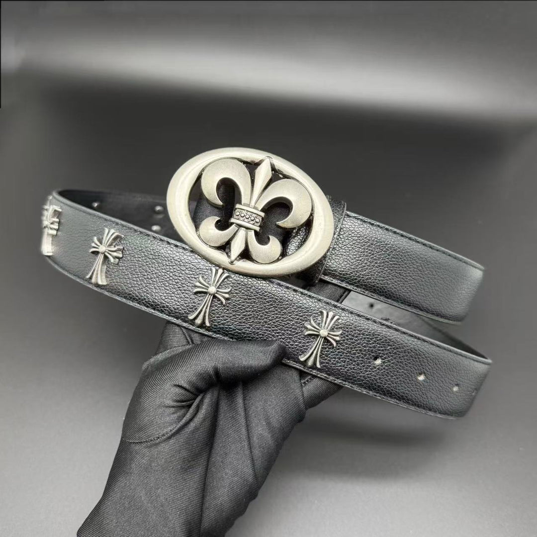 Chrome Hearts Cross Rivet Roller Buckle and Holy Sword Belt