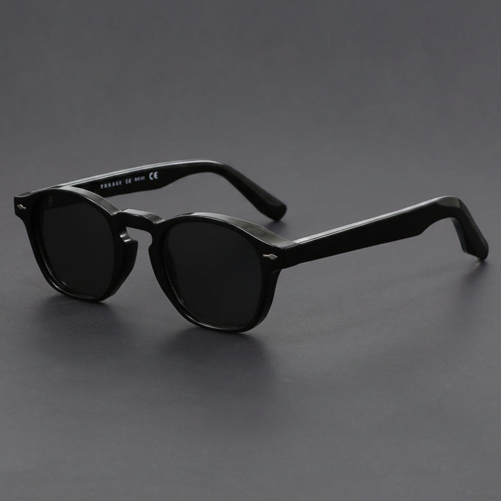 Propionic acid insert round frame sunglasses
