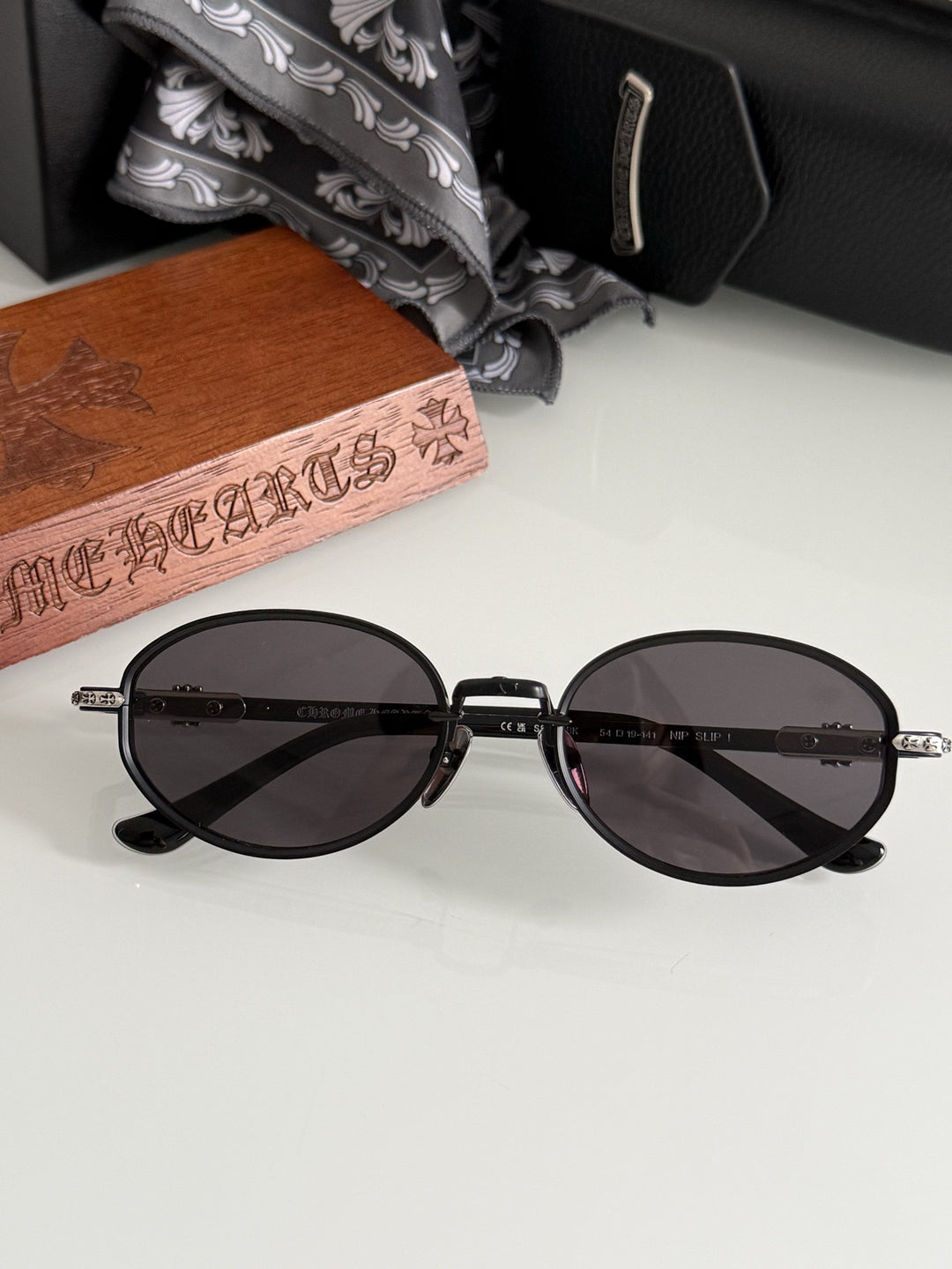 Chrome Hearts Oval Small Frame Futuristic Sunglasses