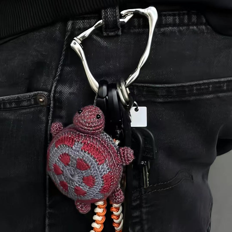 Triangle Bone Buckle Metal Keychain Pendant