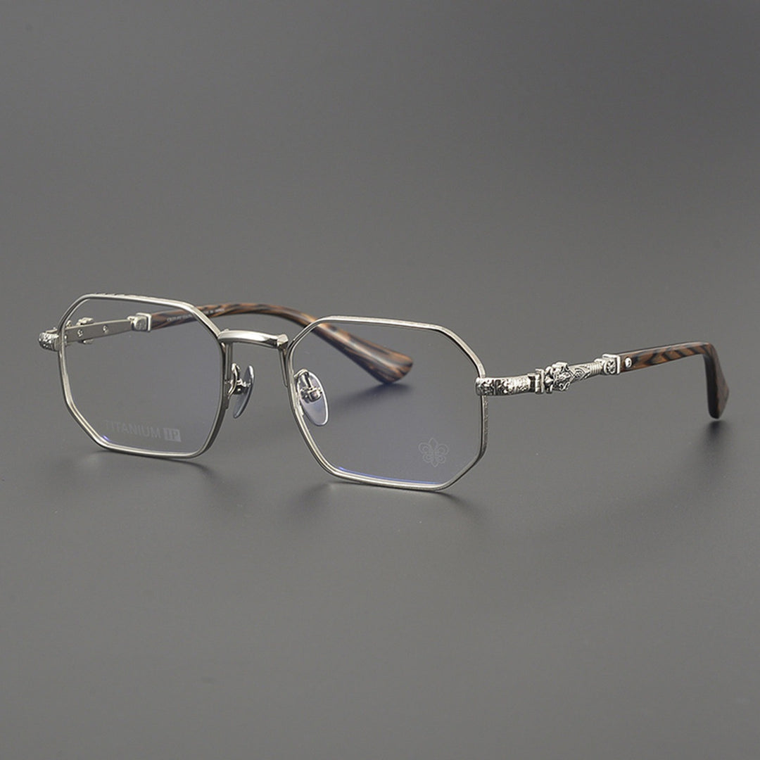 Chrome Hearts Polygonal Handcrafted Titanium Eyeglasses