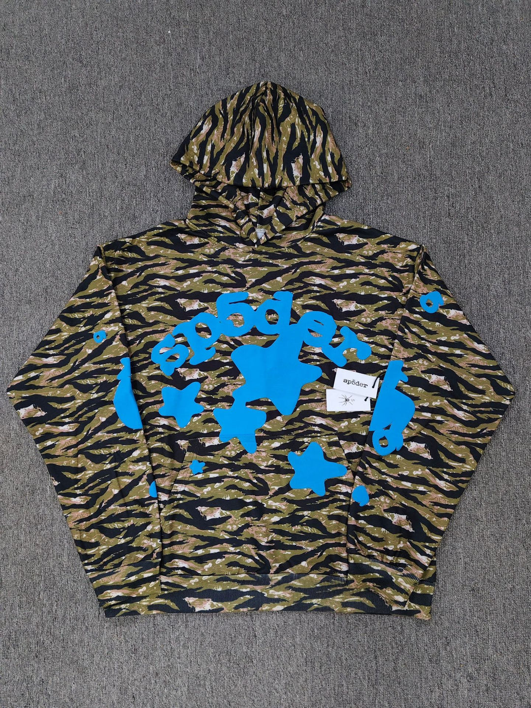 Sp5der Foam Print Spider Thick Fleece Hoodie