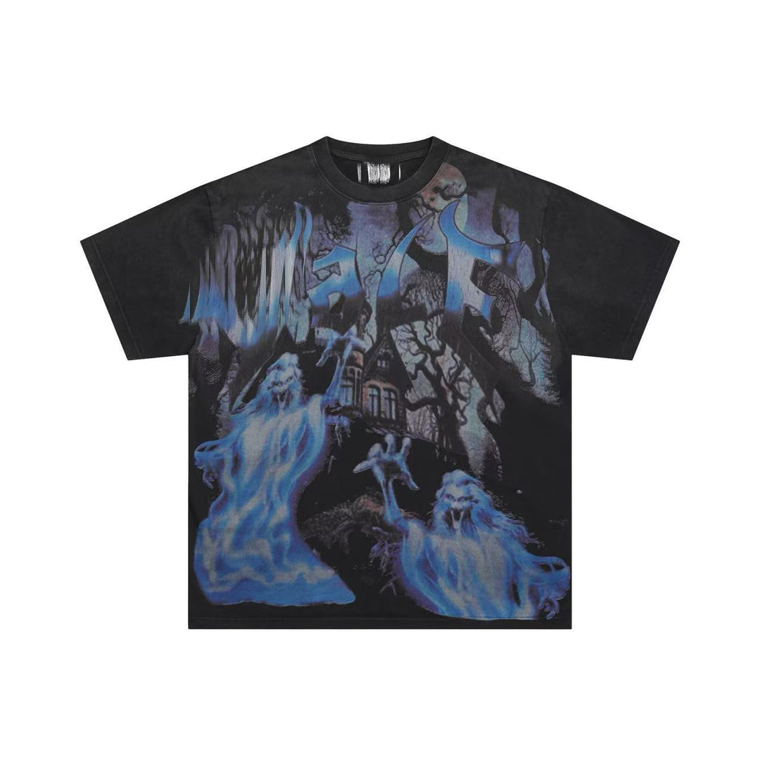VAL Washed and Distressed Streetwear T-Shirt