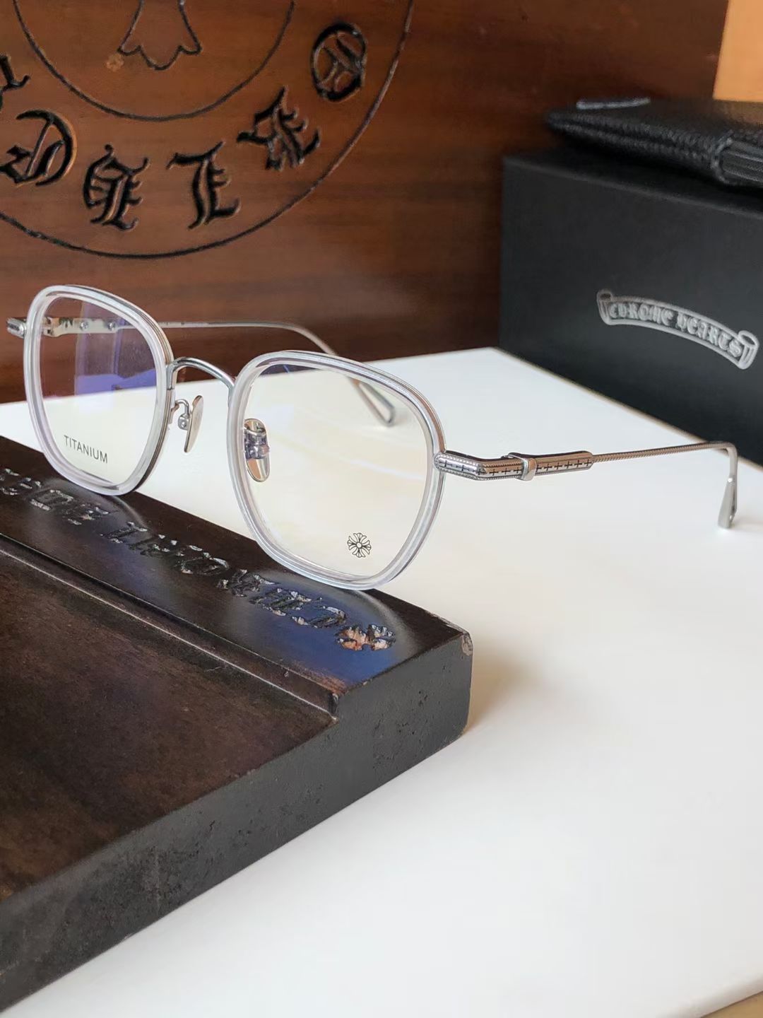 Chrome Hearts thin framed lightweight and artistic glasses