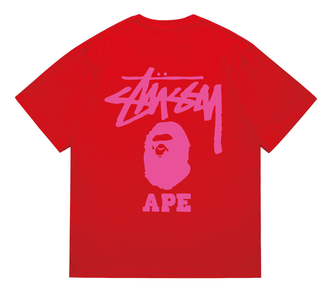 BAPE loose fit short-sleeved letter print t-shirt