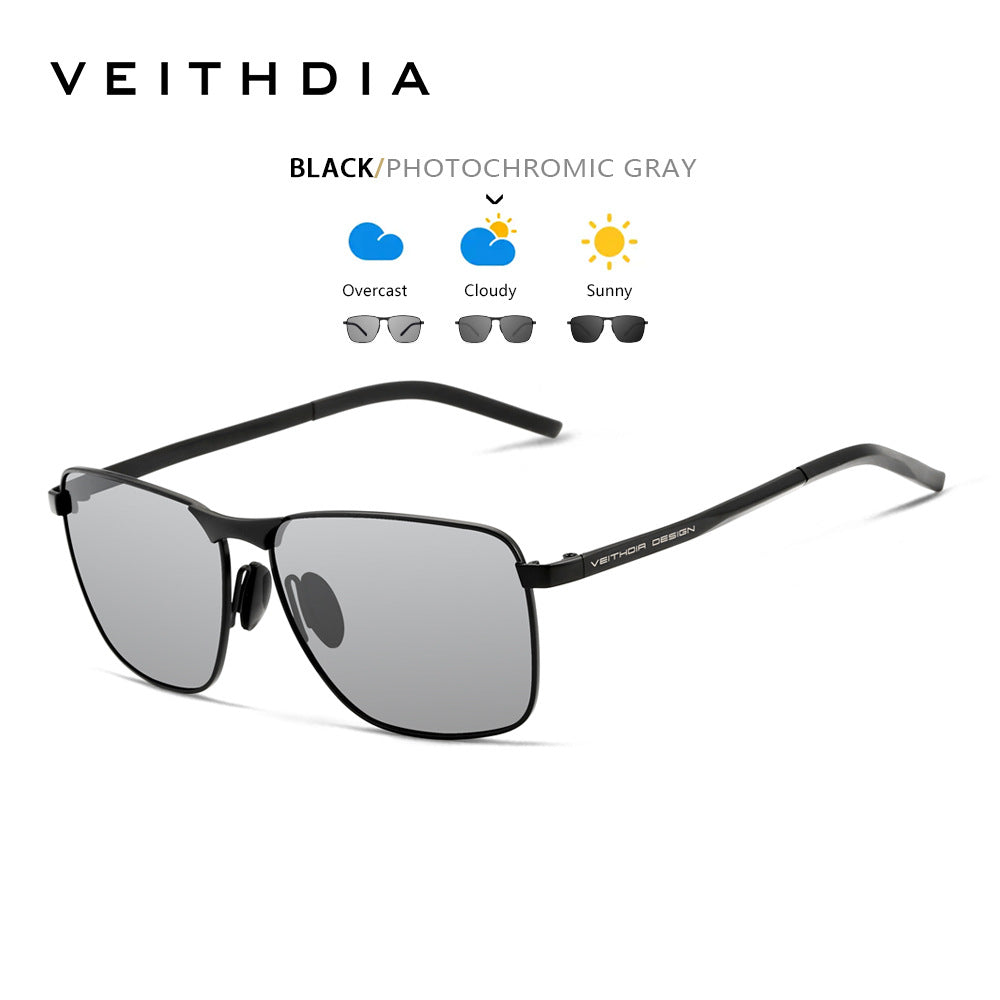 Laser-etchable men's polarized anti-UV sunglasses