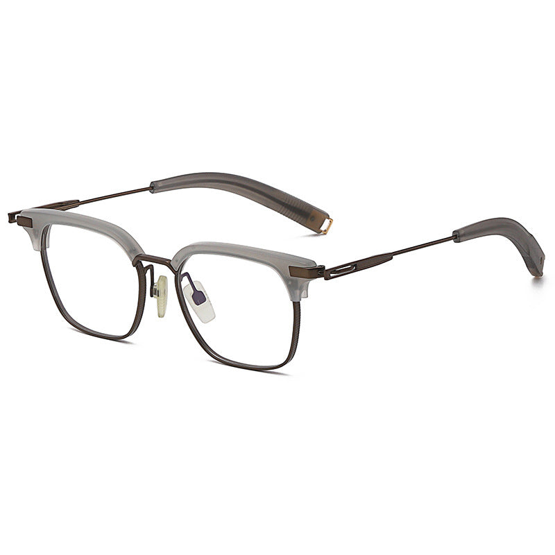 Retro Large Face Square Frame Eyebrow Frame Glasses