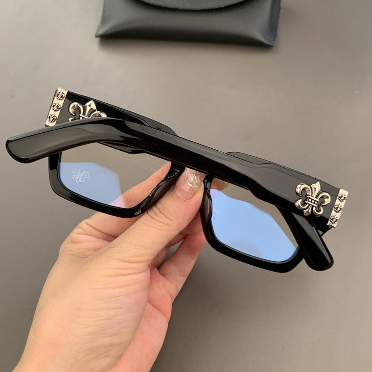 Chrome Hearts thick rimmed large frame no makeup glasses