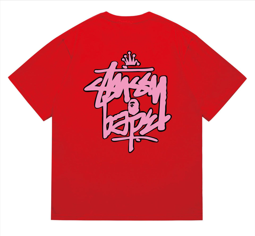 BAPE loose fit short-sleeved letter print t-shirt