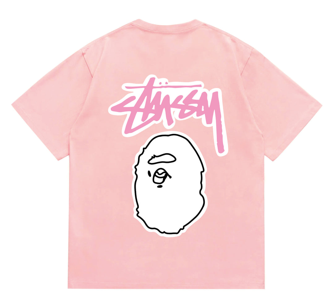 BAPE loose fit short-sleeved letter print t-shirt