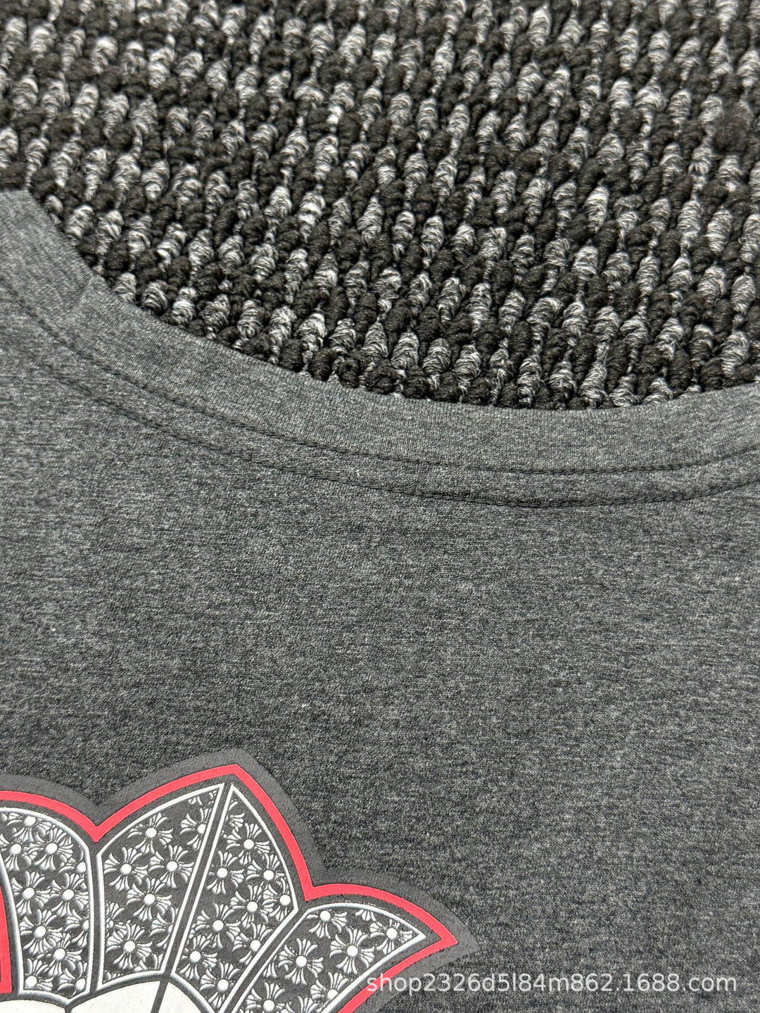 Chrome Hearts Print V-Neck Slim Fit Sexy Style Short-Sleeve
