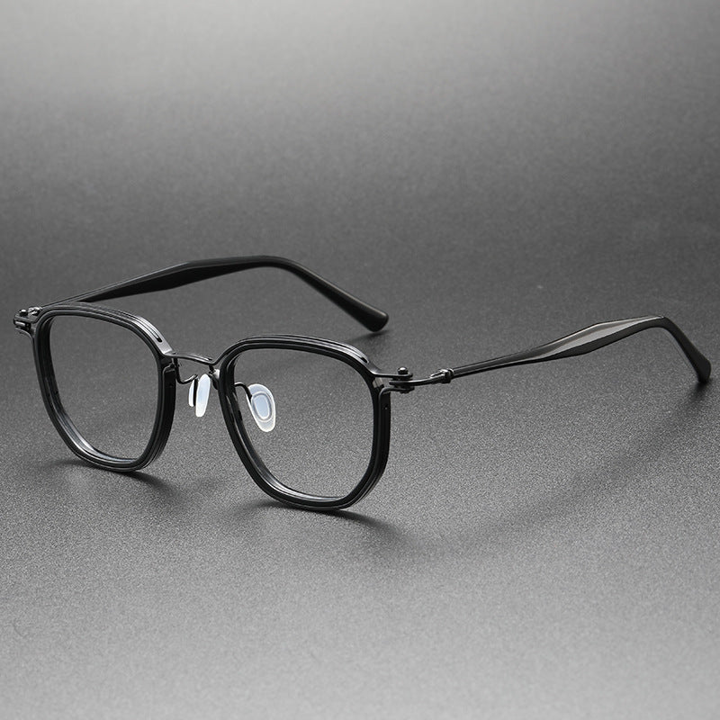 Square retro eyeglass frames for larger faces
