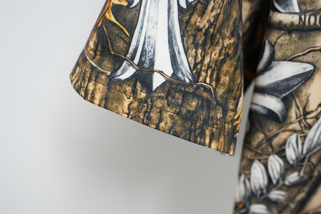Chrome Hearts Bark Texture Print Short-Sleeve T-Shirt