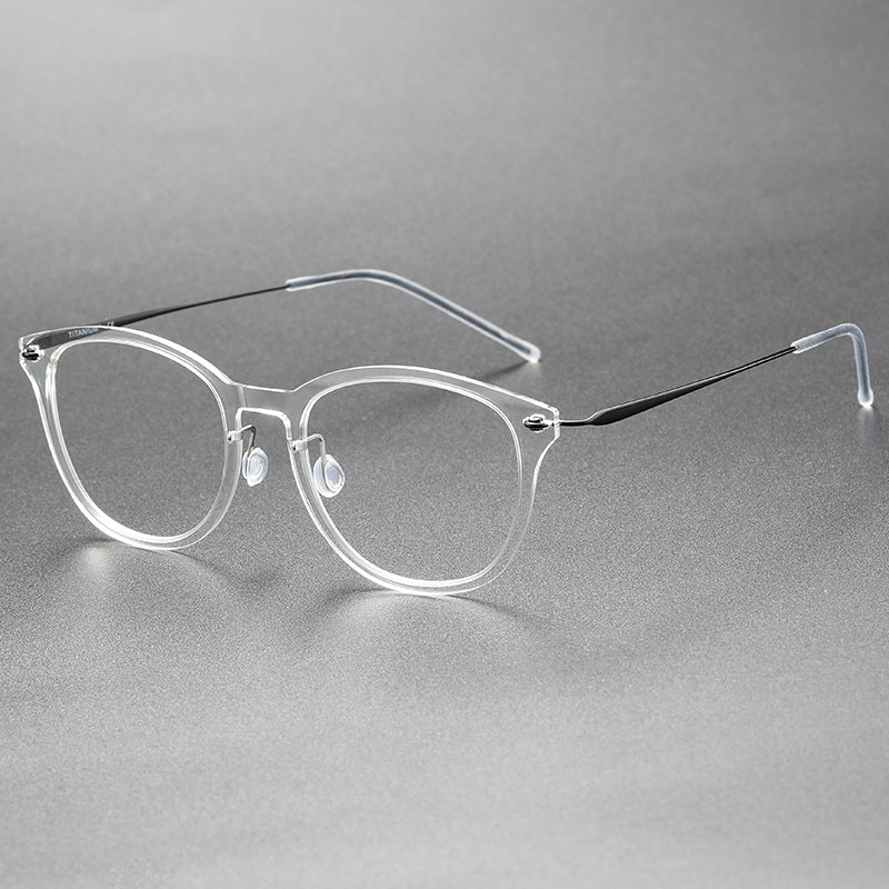 Gradient retro oval frame for slimming faces