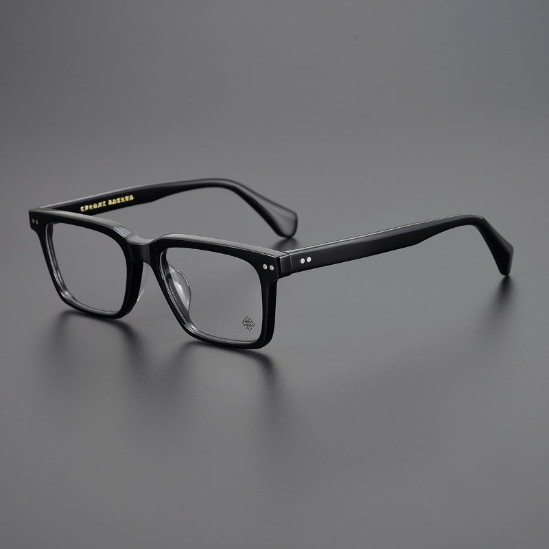 Handcrafted Square Retro Acetate Eyeglasses