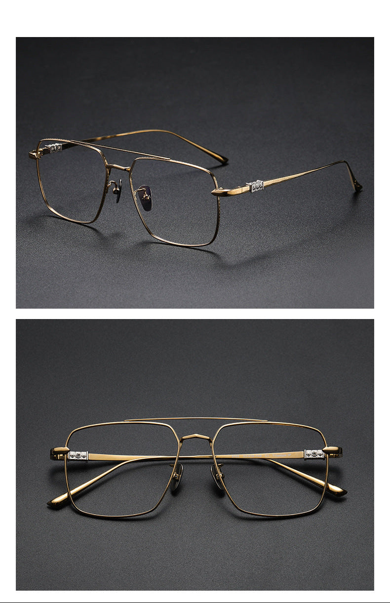 Chrome Hearts large-frame double-bridge eyeglasses