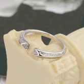 S925 Sterling Silver Zircon Open Ring