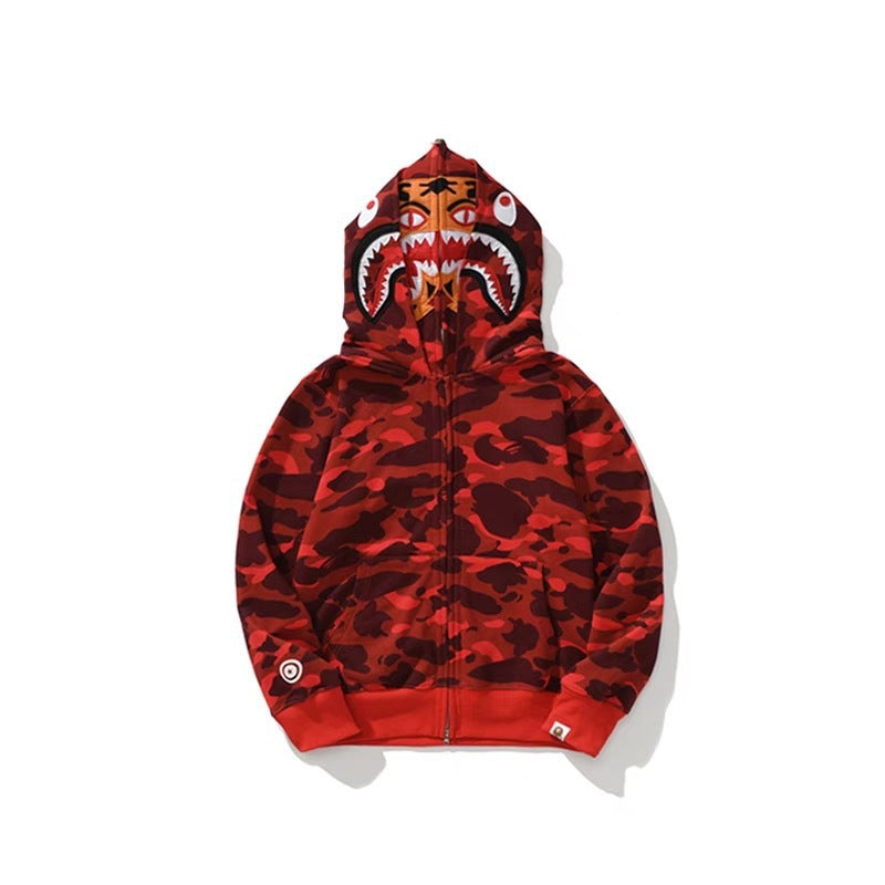 BAPE Shark camouflage jacket cardigan hooded