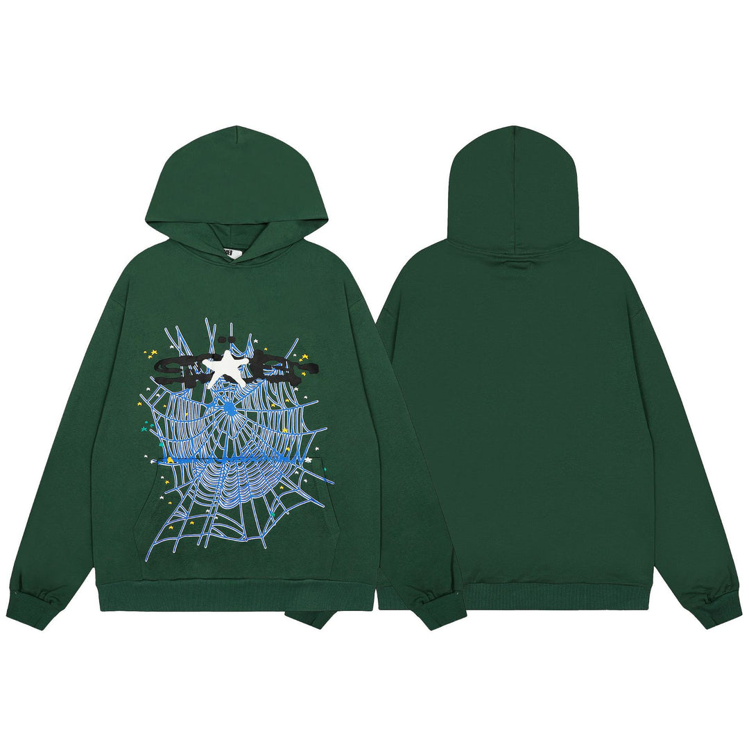 Sp5der555555 Spiderweb Foam Print Sweatshirt Set