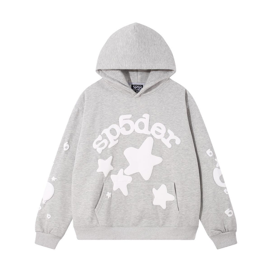 Sp5der foam letter 555 hoodie Pink Casual pants