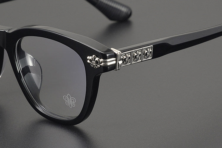 Chrome Hearts- Retro Black Frame Glasses