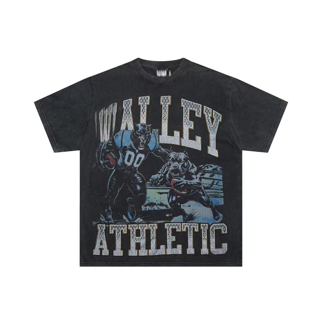 VAL Washed and Distressed Streetwear T-Shirt