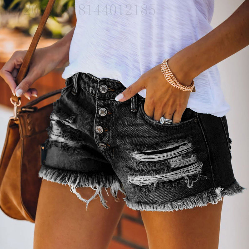 Trendy Distressed Denim Shorts for Women