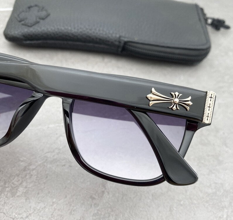 Chrome Hearts OFFICER Cross-decorated Sunglasses