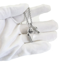 chrome hearts whistle diamond cross necklace