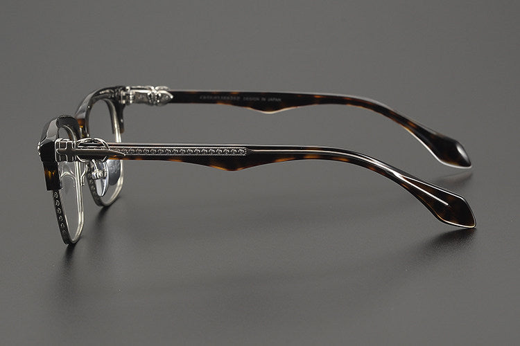 Chrome Hearts Style Business Semi Rimless Eyeglasses