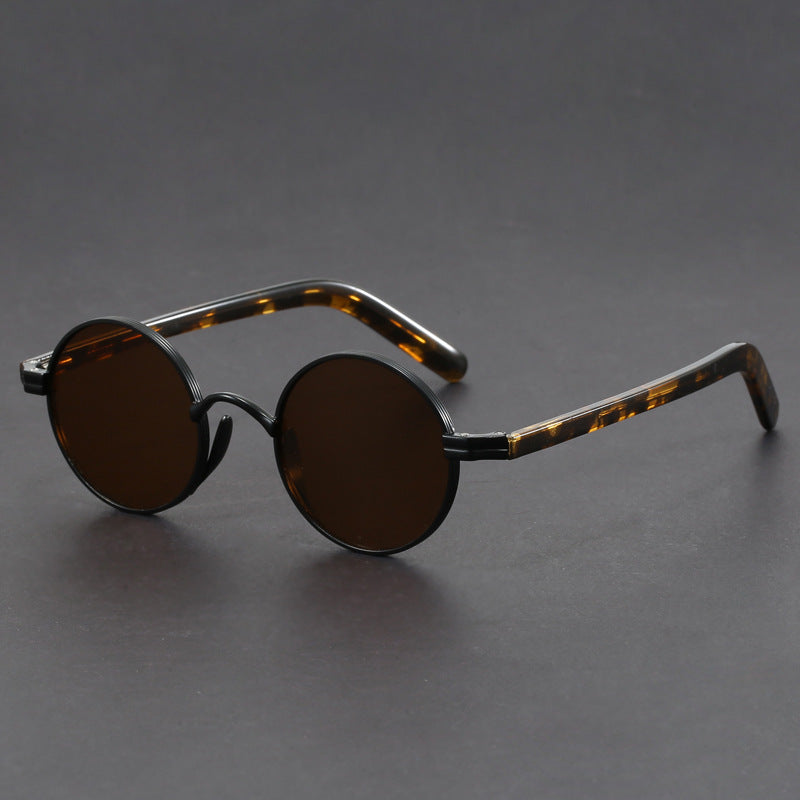 Metal-framed crystal sunglasses