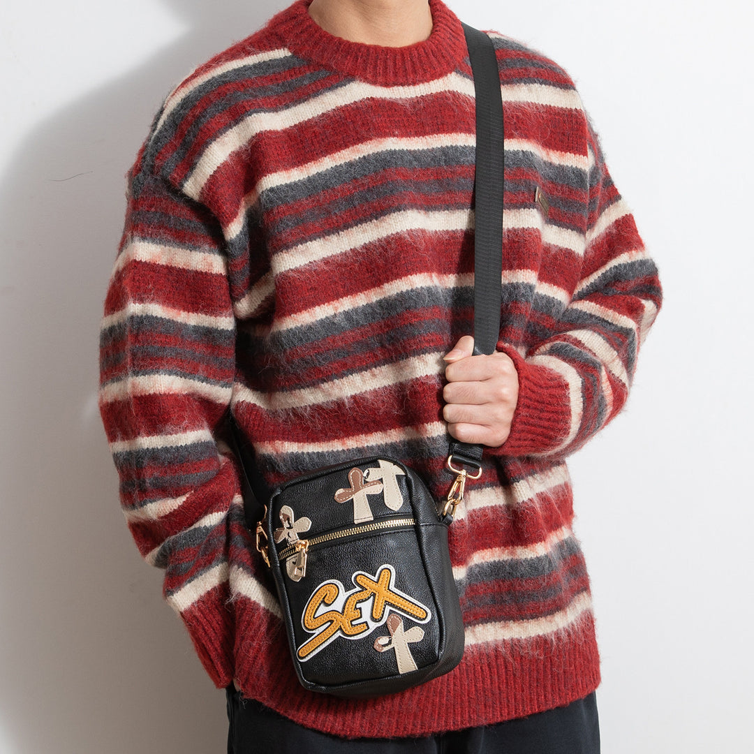 Chrome Hearts camouflage cross sports PU leather shoulder bag