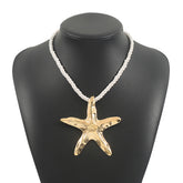 starfish necklace irregular alloy necklace