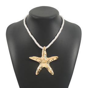 starfish necklace irregular alloy necklace