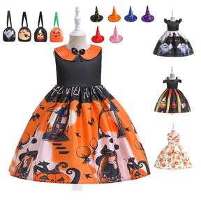 Halloween children's witch performance dress