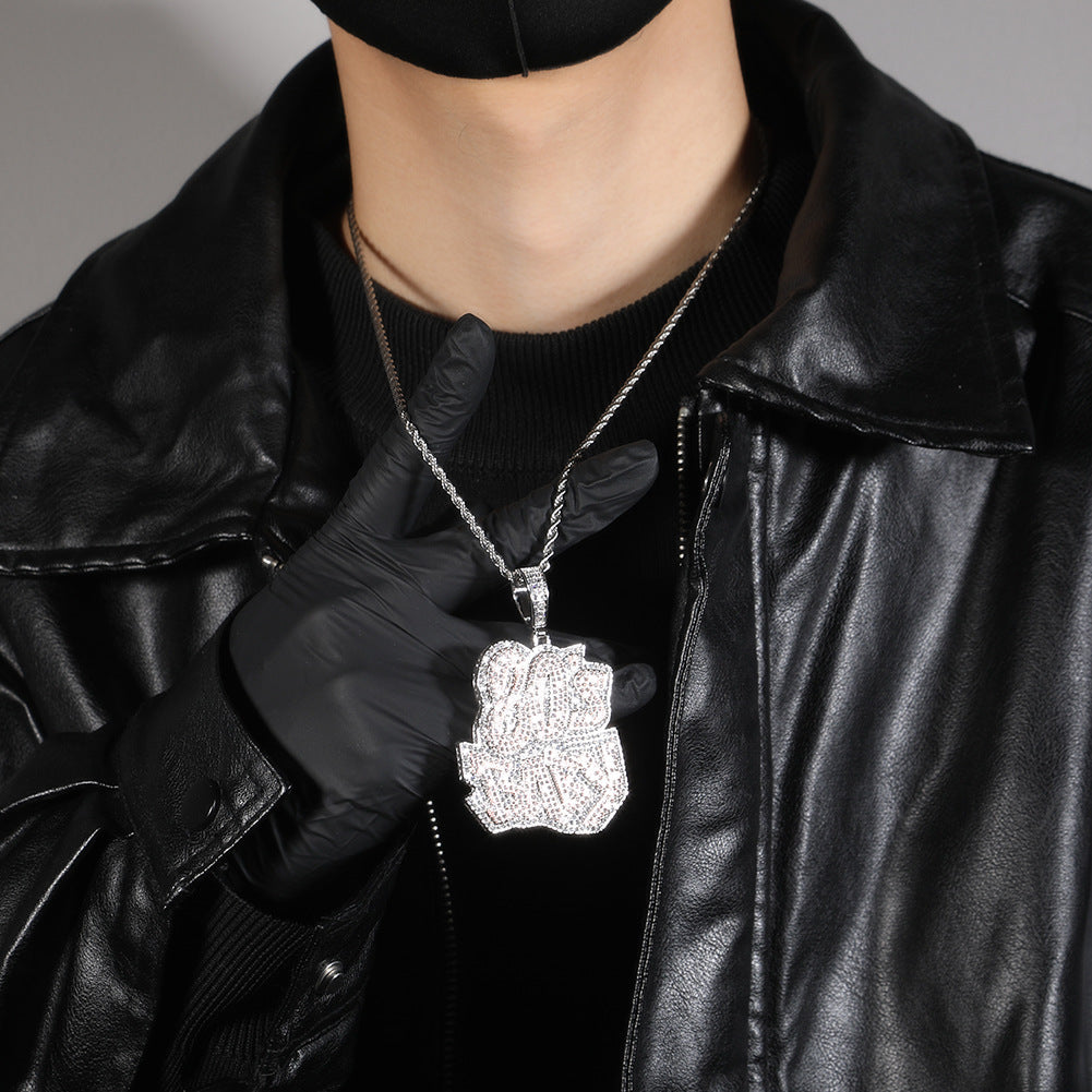 80Sbaby hip-hop diamond necklace