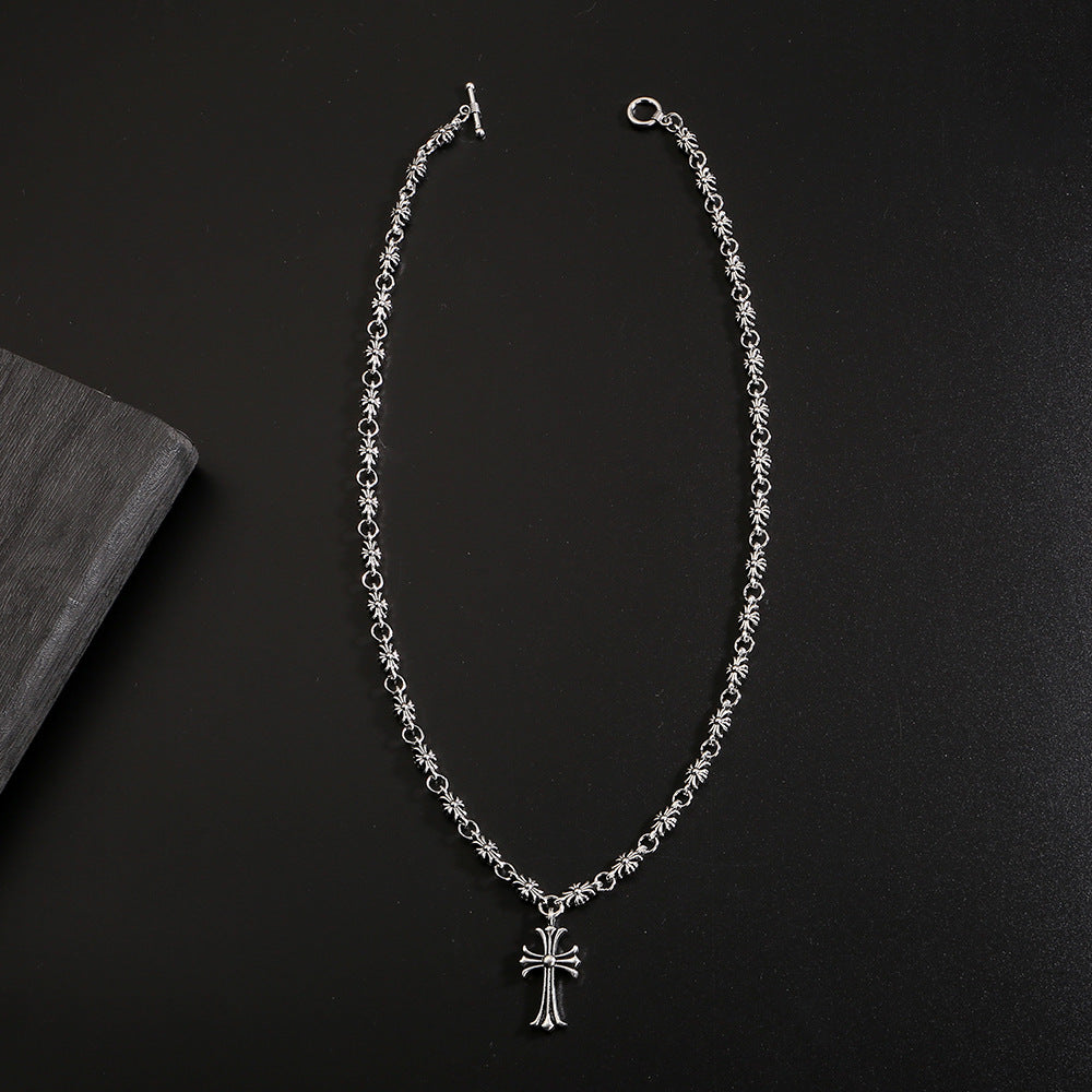 Chrome Hearts Style Dark Cross Necklace