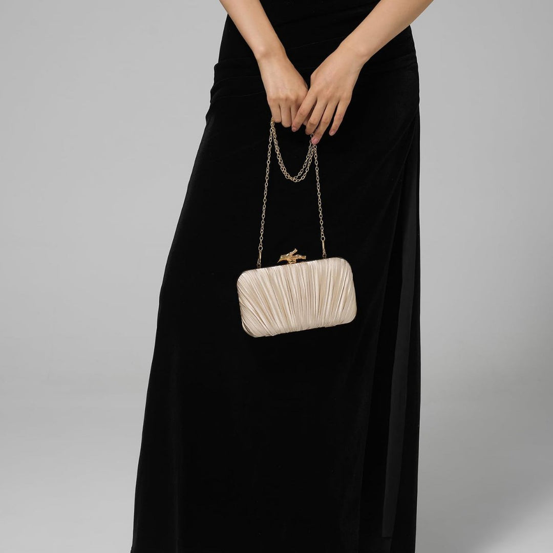Pleated Clutch Evening Bag