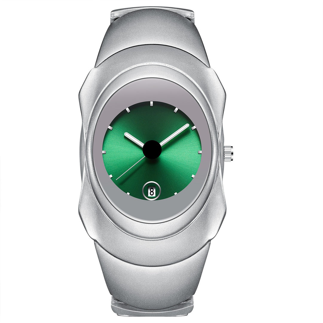 Y2K Retro-Futuristic Watch with Sunray Dial