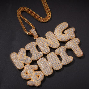 Hip-Hop Zircon English 26 Letters Micropaved Pendant