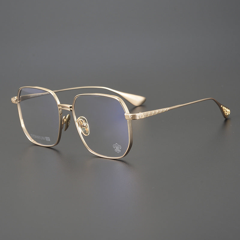 Chrome Hearts pure titanium glasses with cross carved frames