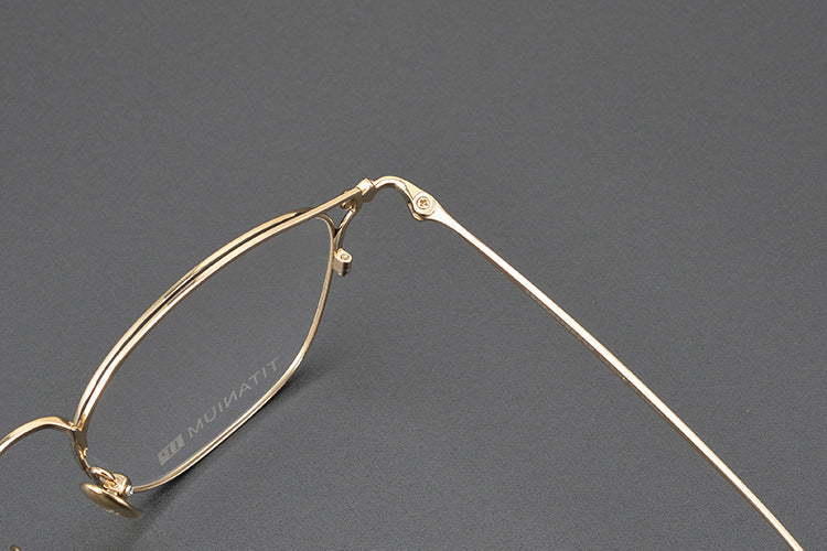 Handmade minimalist pure titanium fashion glasses