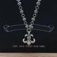 chrome hearts personalized anchor scout flower pendant cross chain necklace