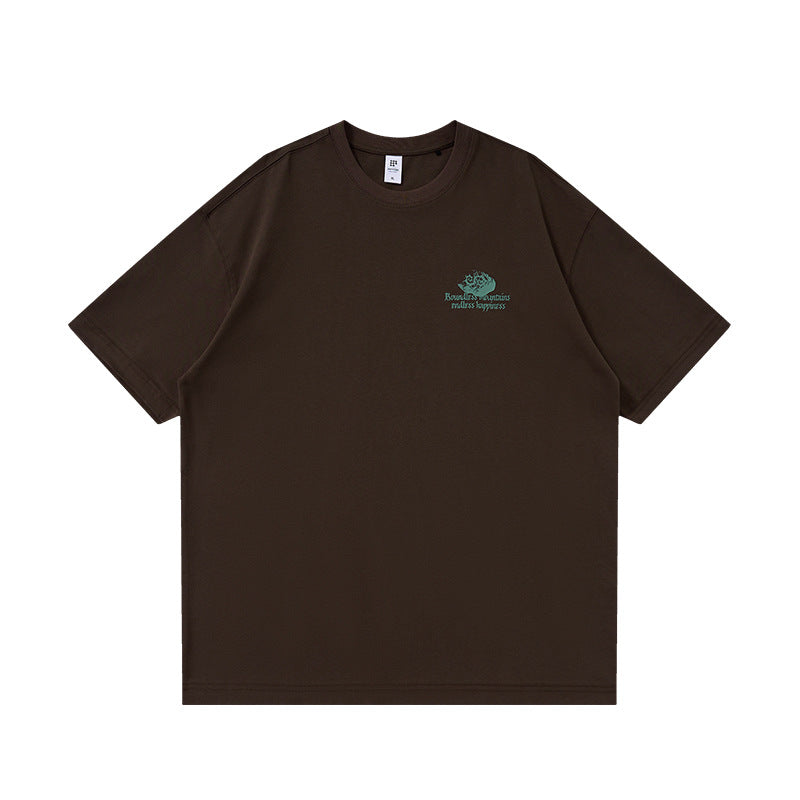 Camping Printed T-Shirt, Loose Fit, Short-Sleeve T-Shirt