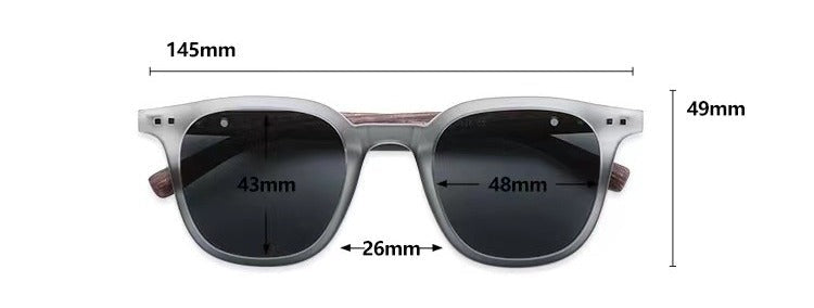 Wood grain temple retro sunglasses frames