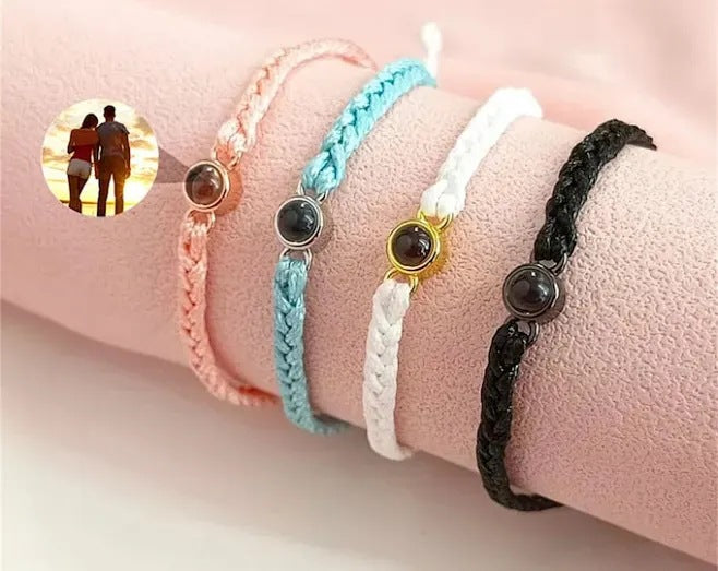 Color picture photo rope bracelet